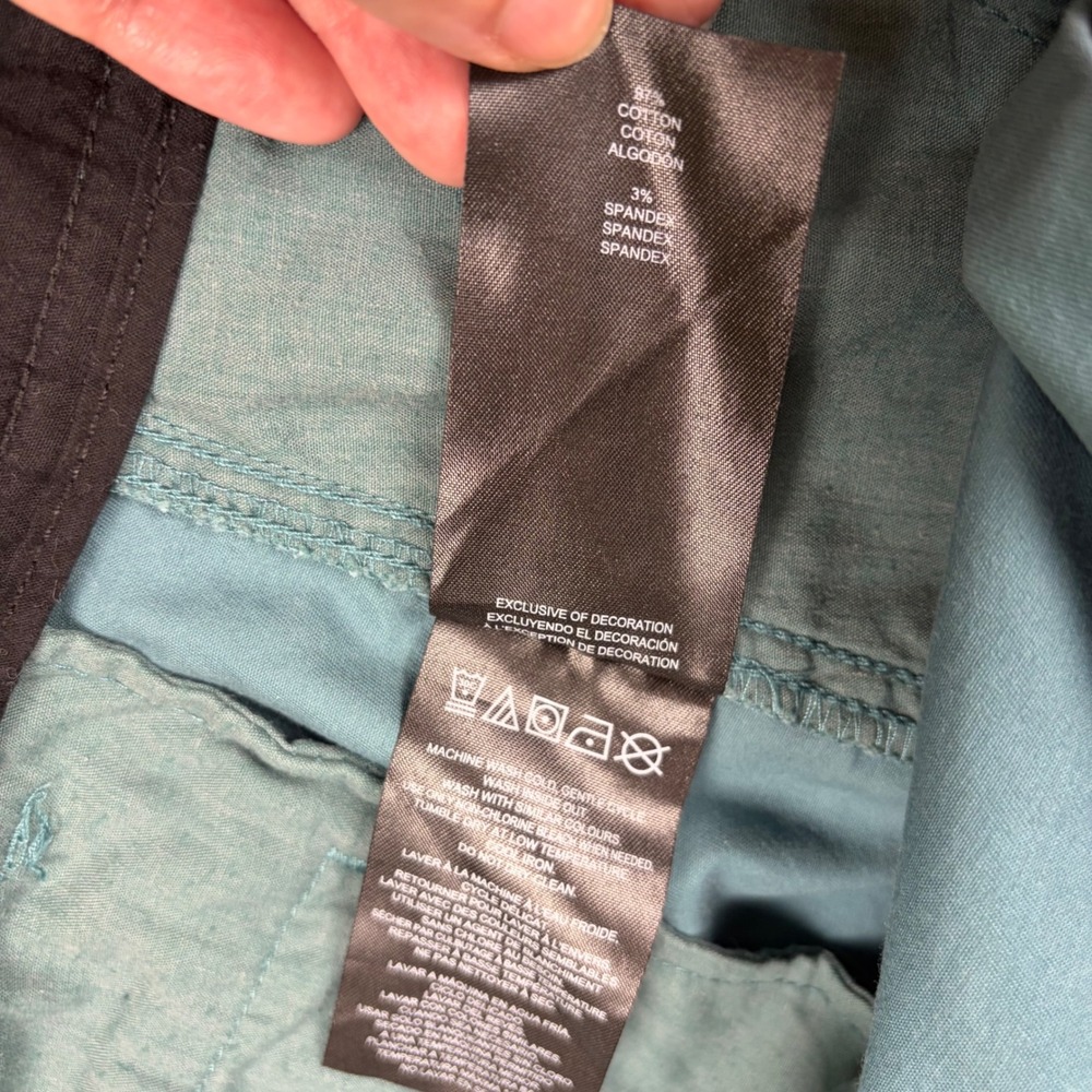 Hurley Chino Shorts Mens 38 Teal Blue Twill Cotton Blend Summer Casual Coastal - Picture 13 of 13
